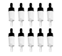 SENRISE 10Pcs Aquarium Check Valves, 4mm White-Black Clear Way Non-Return Check for Small Betta Tanks Large Community Tanks Planted Tanks Marine Tanks