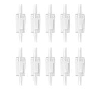 SENRISE 10Pcs Aquarium Check Valves, 4mm White Clear Way Non-Return Check for Small Betta Tanks Large Community Tanks Planted Tanks Marine Tanks
