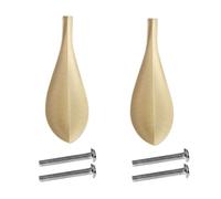 SENRISE 2 Pack Cabinet Knobs, Solid Brass Furniture Handle Hardware Vintage Gold Drawer Door Pulls for Cupboard Wardrobe Closet Dresser (Leaf)