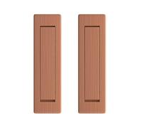 SENRISE 2 Pack Flush Mount Door Pull, 304 Stainless Steel Sliding Door Handle Concealed Pocket Door Edge Pull for Cabinets Closets Wardbores (Antique Red)