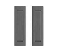 SENRISE 2 Pack Flush Mount Door Pull, 304 Stainless Steel Sliding Door Handle Concealed Pocket Door Edge Pull for Cabinets Closets Wardbores (Grey)