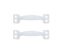 SENRISE 2Pcs Pull Handle, Retro Door Bows Pull Handles Iron Door Hardware for Garden, Gate, Kitchen (White)