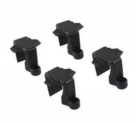 SENRISE 4Pcs Boat Bumper Clips, Plastic Square Rail Fender Hanger for Docking Boat Fender Clips for Bumpers (Black)