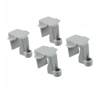 SENRISE 4Pcs Boat Bumper Clips, Plastic Square Rail Fender Hanger for Docking Boat Fender Clips for Bumpers (Grey)