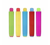 SENRISE 5Pcs Plastic Chalk Holders, Adjustable Colorful Chalk Keeper Holder Washable Chalk Holder for Teachers Kids School Office Drawing Board