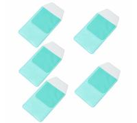 SENRISE 5Pcs PVC Leak-Proof Pen Pouch, Durable Pen Leak Pocket Inserted Pen Bag Waterproof for Doctor Nurse School Hospital Office Laboratories (Cyan)