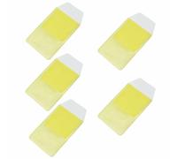 SENRISE 5Pcs PVC Leak-Proof Pen Pouch, Durable Pen Leak Pocket Inserted Pen Bag Waterproof for Doctor Nurse School Hospital Office Laboratories (Yellow)