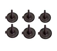 SENRISE 6Pcs Donuts Baking Moulds, Silicone Pie Moulds Reusable Non-Stick Coating for Cookies Pudding Baking DIY Bagel Baking Cups(Brown)