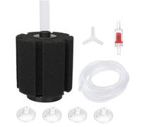 SENRISE Bio Sponge Filter, Aquarium Bio Sponge Filter Kit with 3m/118in Tubing Suction Cup Check Valve Connector and Y-Connector Accessories for Betta Fry Shrimp Tiny Fish Tank