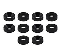 SENRISE Cup Washer 10PCS M5 Anodized Aluminium Countersunk Washer Engine Bay Fender Bumper Washer (Black)