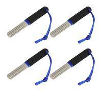 SENRISE Dart Sharpener, V-Groove Precision Double Sided Diamond File 4Pcs Portable Sharpening Tool for Darts with Handle, Reduces Bounce Outs, Rapid Hook Sharpener for Dart Repointing, Blue