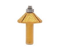 SENRISE Electroplated Diamond Stone Marble Grinding Edge Router Bit, 1/2'' Shank Woodworking Milling Cutter Tool for Marble Granite (1 Pcs, 14)