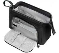 SENRISE Pencil Case Large Capacity Pencil Pouch Modern Minimalist Pen Bag with Zip & Portable Strap for Stationery, School Supplies, Cosmetic - Black