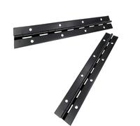 SENRISE Piano Hinge, 2 Pack Black Iron Hinge with Holes for Pianos, Cabinet Doors and Large Windows, 250 x 30 mm