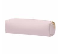 SENRISE Portable Pencil Case Modern PU Leather Pen Case School Supplies Storage Pouch for Stationery, Makeup Brush, Paintbrush - Pink