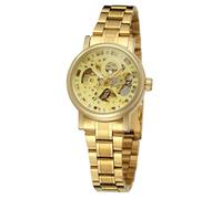 SENRUD Women's Automatic Watches Lady's Stainless Steel Skeleton Waterproof Automatic Wrist Watches Gift for Women, Full gold