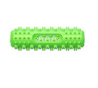 Senrusa Dog Chew Toys Interactive Fun Teeth Cleaning Soft Dog Toothbrush Dog Squeaky Toys for Indoor Outdoor (Green)