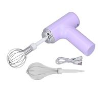 Senrusa Hand Mixer Cordless Electric Whisk, Portable Hand Whisk USB Rechargeable 3 Speeds Electric Mixer,Small Mini Electric Egg Mixer Egg Whisk for Mixing Egg,Coffee,Jam, Purple (Purple)