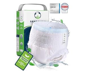 Sensalou Adult Incontinence Pants S 22 Pack - Pull Up Disposable Diapers for Men and Women - Heavy Absorbency Underwear for Bladder Leaks, Urinary and Fecal Loss - Small Size 70-110 cm Waist