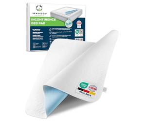 Sensalou Waterproof Bed Pad Reusable 75x90 cm - Washable Incontinence Underpad for Babies, Adults & Elderly - Extra Large Absorbent Mattress Protector up to - OEKO-TEX Certified (2, 75x90 cm)