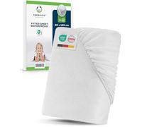 Sensalou Waterproof Fitted Sheet 80x160 cm - Soft Leakproof Mattress Protector for Children’s Beds - Breathable, Quiet & Washable At 95 °C - Secure Fit, Hypoallergenic Cot Bed Cover