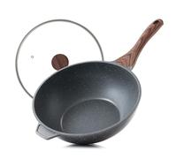 SENSARTE Non-Stick Frying Pan 28 cm Deep Wok Pan with Lid
