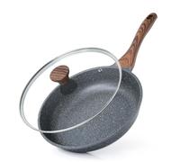 SENSARTE Nonstick Frying Pan Skillet with Lid, Omelet Pan with Cover, Healthy Cooking Chef's Pan, Kitchen Cooking Pan, Free of Intentionally Added PFOA/PFOS (12.5inch + Glass Lid)
