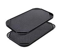 SENSARTE Nonstick Griddle Grill Pan, Pro-Grid Reversible Grill & Griddle Pan, Two Burner Cast Aluminum Griddle, Portable for Indoor Stovetop or Outdoor Camping BBQ, 19.5" x 10.7"
