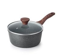 SENSARTE Nonstick Saucepan with Lid, 2.0 Quarts Small Pot with Swiss Granite Coating, Stay-cool Handle, Multipurpose Handy Sauce Pot Small Kitchen Cooking Pot, Induction Comptable, PFOA Free