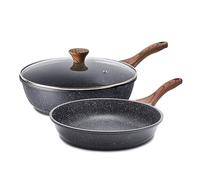 SENSARTE Swiss Granite Coated Non-stick Frying Pan, Omelette Pan, Healthy Cookware, PFOA Free (20.3 cm, 3.5QT)