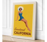 Sensational California Canvas Wall Art Print 30x20 Inch