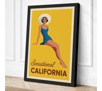 Sensational California Canvas Wall Art Print 30x20 Inch