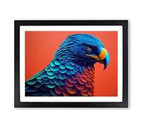 Sensational Eagle Bird Framed Print | A3 Black Framed Wall Art | Ready to Hang | Modern Animal Picture | Living Room Bedroom Lounge Office