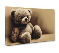 Sensational Teddy Bear Canvas Print | Gallery Wrapped 30mm Frame Wall Art | 30x20 inches | Ready to Hang | Contemporary Animals Picture | Living Room Bedroom Lounge Office