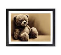 Sensational Teddy Bear Framed Print | A2 Black Framed Wall Art | Ready to Hang | Modern Animal Picture | Living Room Bedroom Lounge Office