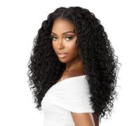Sensationnel Bare Lace 13x6 wigs - Unit 2 Glueless synthetic with 180 degree preplucked hairline Non lifting 2040 larger grid thinner lace - BareLace unit 2 (1B OFFBLACK)