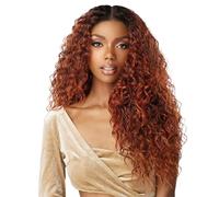 Sensationnel Butta lace precut wigs - unit 4 glueless extra wide 5 inch deep parting synthetic pre tweezed smaller knot hairline (1B OFFBLACK)