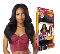 Sensationnel CKCO v part wig - unit 2 glueless synthetic heat safe hand tied edges - Curls kinks and co v part wig unit 2 (1B OFFBLACK)