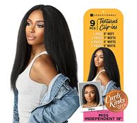 Sensationnel Curls Kinks & Co Synthetic Textured Clip-In - MISS INDEPENDENT 18" (Color:1B Off Black)