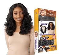 Sensationnel Curls Kinks&Co Synthetic Textured Lace Front Wig - 13X6 Kinky Body Wave 18" (Color:1B OFF BLACK)