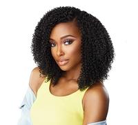 Sensationnel Curls Kinks & CO Textured Clip In Human Hair Blend Hair Extension 9PCS - GAME CHANGER 10 INCH (1B Off Black)