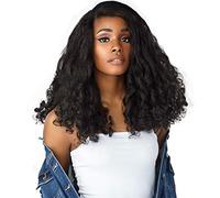 Sensationnel Curls Kinksandco Half Wig - Heart Breaker Synthetic Instant Weave Updo Full Cap for Natural 3C to 4C Hair Textures (1 JETBLACK)
