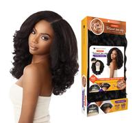 Sensationnel Curls kinksandco kinkyedges wig - kinky roller set 16 inch y part lace natural kinkytexture edged hairline for natural 3c to 4c hair text