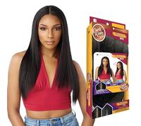 Sensationnel Curls Kinksandco Vpart Wig Slim Part Glueless Natural Hairline with Kinky Texture for Natural 3C to 4C Hair Textures (2 Dark Brown)