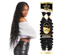 Sensationnel Empire Bulk Braiding - Deep Human Hair Braids for Knotless Boho Box or Curly Loose Wave Styles (22 inch, 2 Dark Brown)