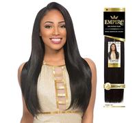 Sensationnel Empire yaki human hair - tangle free weaving for quick weave and sew in styles best for faux highlights - 1 pack (12 inch, 1B OFFBLACK)