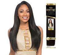 Sensationnel Empire yaki human hair - tangle free weaving for quick weave and sew in styles for faux highlights - 1 pack (18 inch, 1 JETBLACK)