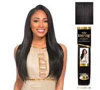 Sensationnel Empire yaki human hair - Tangle Free Weaving for Quick Weave and Sew in Styles for Faux Highlights and Fauxmiddlepart Leave Out - 1 Pack (12 inch, 1B OFFBLACK)