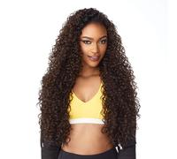 Sensationnel Half Wig N Pony Wrap Instant Up N Down UD 10 (1B) - Easy Secure Cap, Dual-Style Ponytail