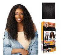 Sensationnel Kinksandco Kinkyedges 20 Inch Y Part Natural Kinky Texture Lace Front Wigs for Natural 3C to 4C Hair Textures (1B Offblack)